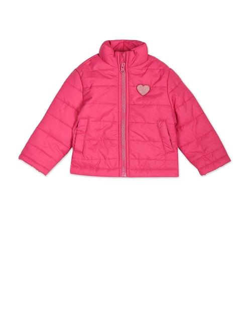 U.S. Polo Assn. Kids Pink Solid Full Sleeves Jacket