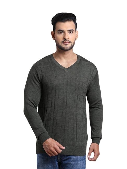 ColorPlus Green Tailored Fit Texture Sweater
