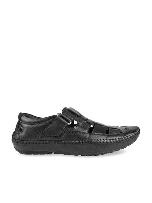 Regal Men's Black Fisherman Sandals