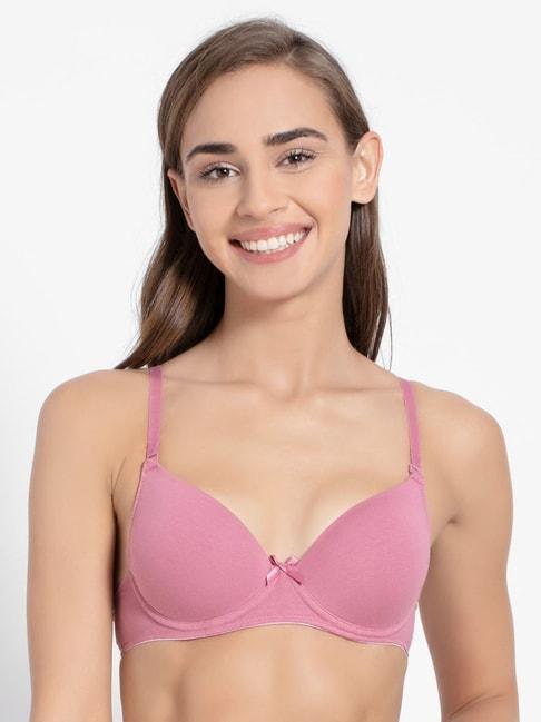 Jockey 1245 Pink Under-Wired Padded Medium Coverage T-Shirt Bra (Prints & Colors May Vary)