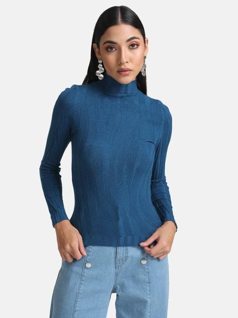 Kazo Blue Cotton Pullover