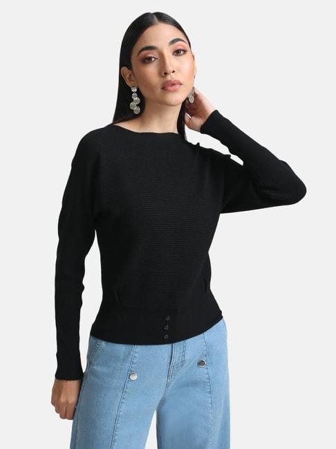 Kazo Black Cotton Pullover