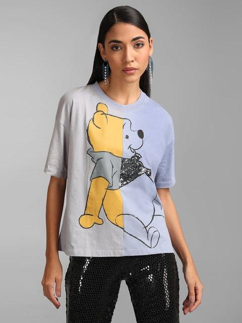 Kazo Winnie The Pooh Disney Printed Color Block T-Shirt