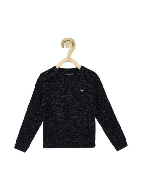 Allen Solly Kids Navy Textured Full Sleeves Sweater