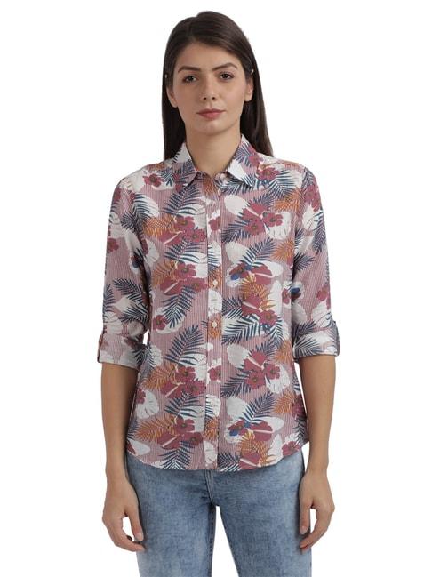 Parx Multicolor Floral Print Shirt