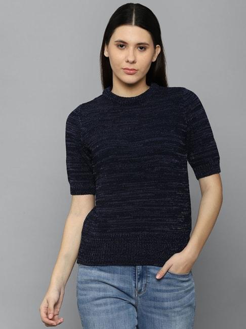 Allen Solly Navy Cotton Other Sweater