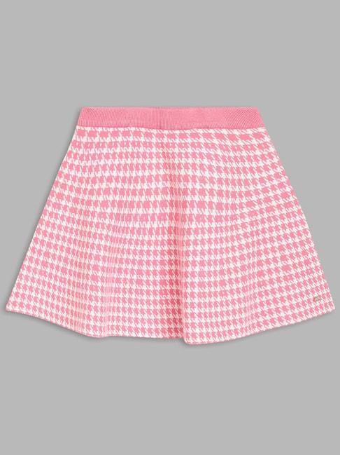elle-kids-pink-houndstooth-skirt