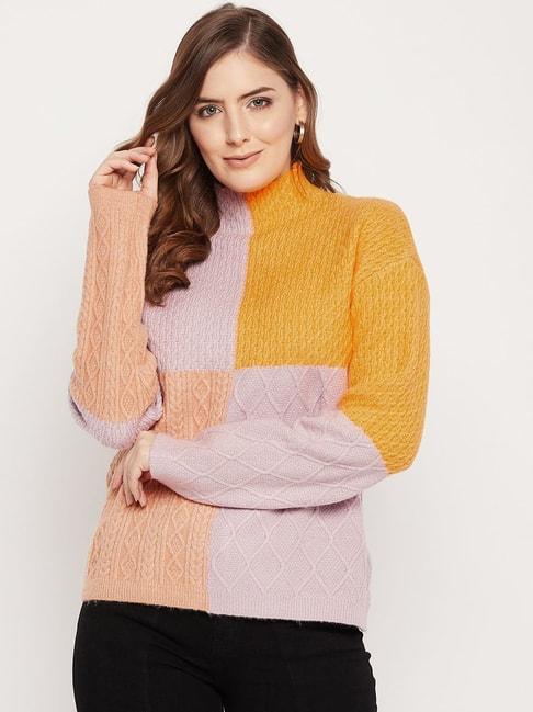 MADAME Multicolor Color-Block Sweater