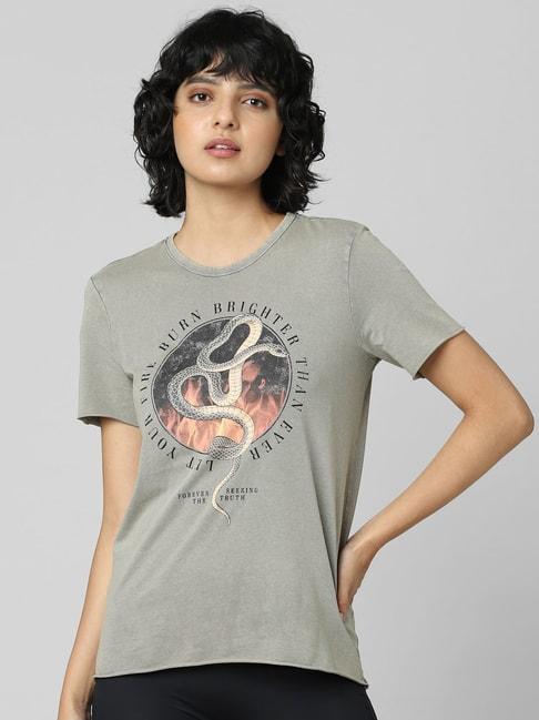 only-grey-cotton-graphic-print-t-shirt