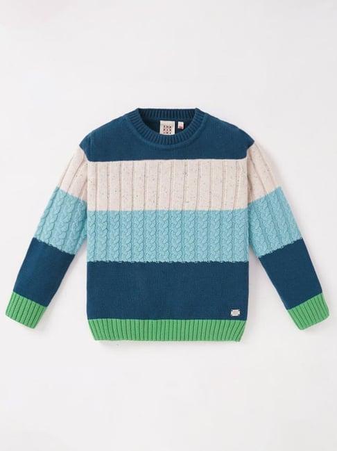 ed-a-mamma-kids-green-&-blue-cotton-color-block-full-sleeves-sweater