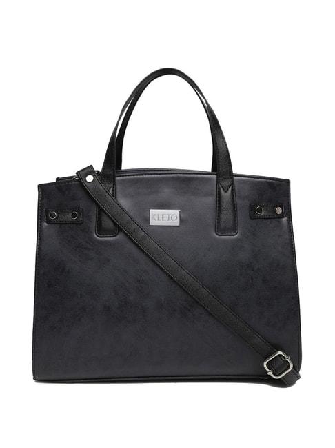 KLEIO Blue Solid Medium Handbag