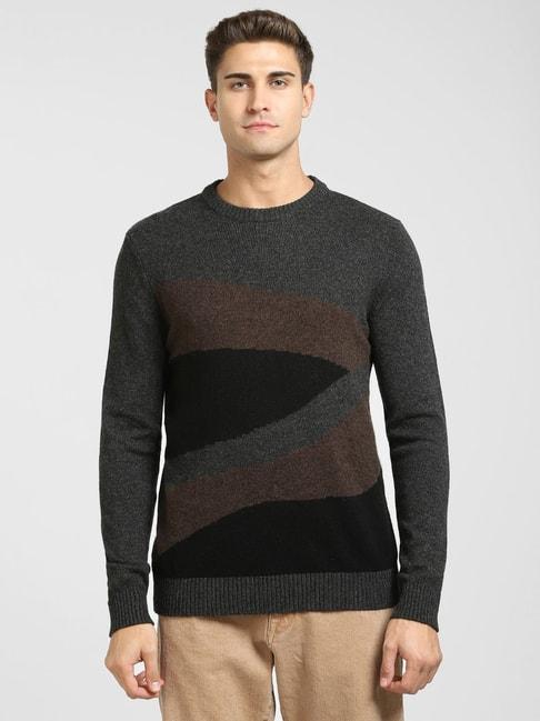 selected-homme-antracit-regular-fit-colour-block-sweater