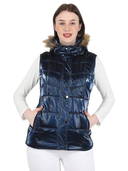 Monte Carlo Navy Regular Fit Quilted Jacket