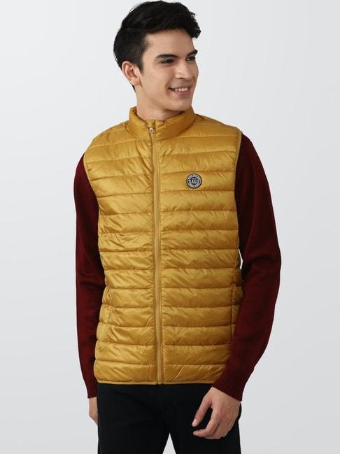 peter-england-yellow-regular-fit-quilted-jackets