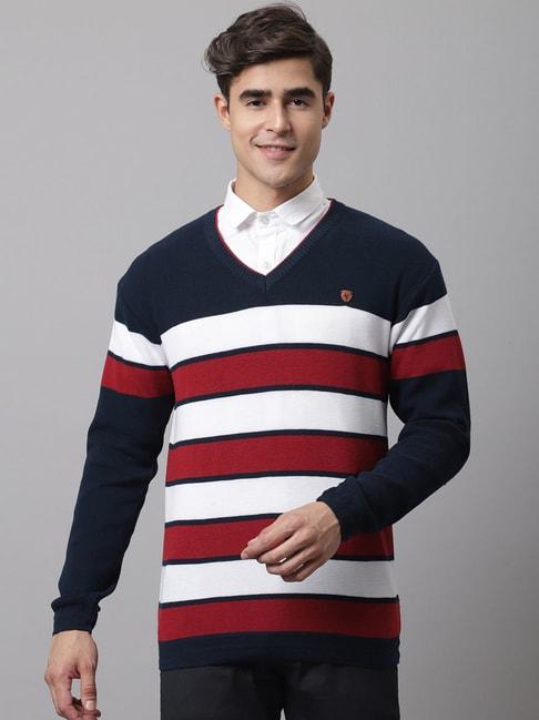 Cantabil Multicolor Regular Fit Striped Sweater