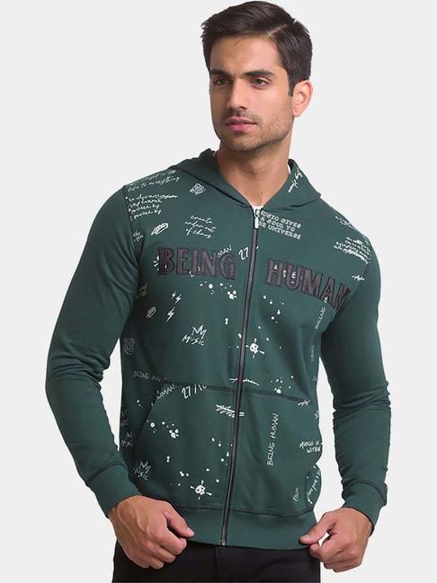being-human-forest-green-cotton-regular-fit-printed-hooded-sweatshirts