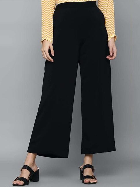 allen-solly-black-mid-rise-palazzos