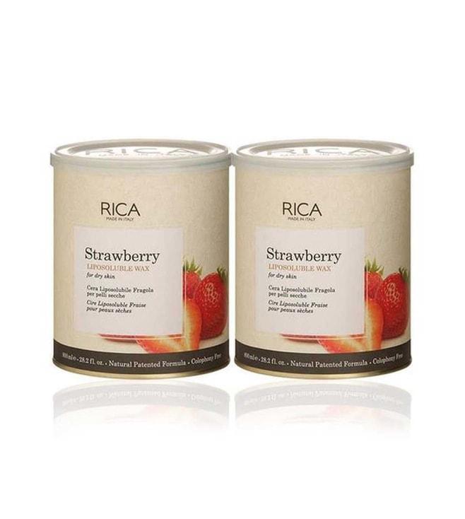 Rica Strawberry Wax For Sensitive Skin Pack of 2 - 1600 ml