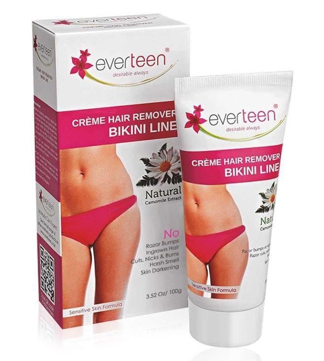 everteen Bikini Line Hair Remover Creme - Natural for Women - 1 Pack - 100 gm
