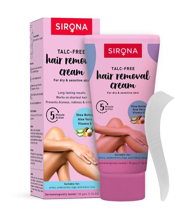 Sirona Bikini Line & Body Hair Removal Cream with Aloevera, Vitamin E & Shea Butter - 50 gm