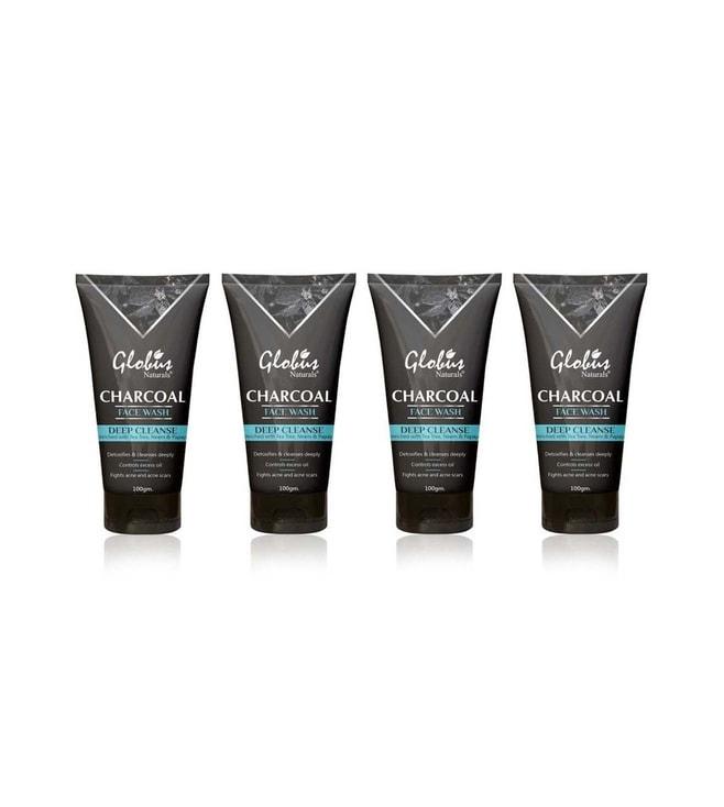 Globus Naturals Charcoal Face Wash (Pack of 4)