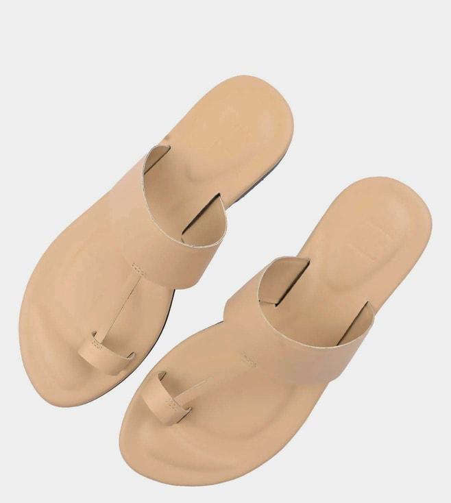 SKO Beige Single Toe Sandals