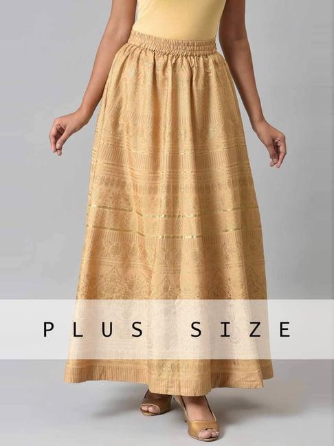 aurelia-golden-printed-skirt