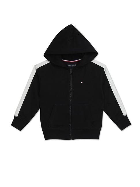 tommy-hilfiger-kids-black-color-block-regular-fit-hoodie