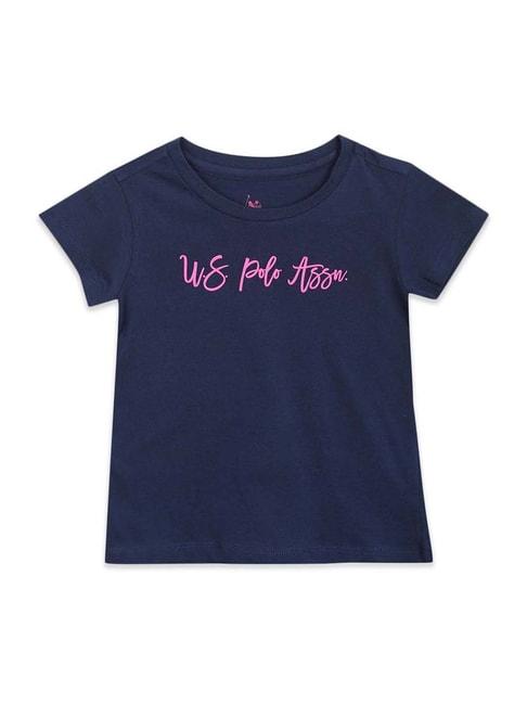 U.S. Polo Assn. Kids Blue Cotton Printed T-Shirt