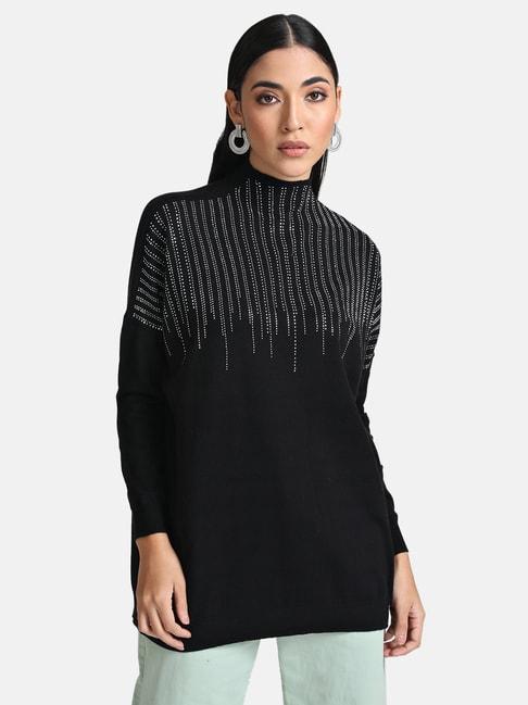 Kazo Tunic Length Pullover With Heat Studs