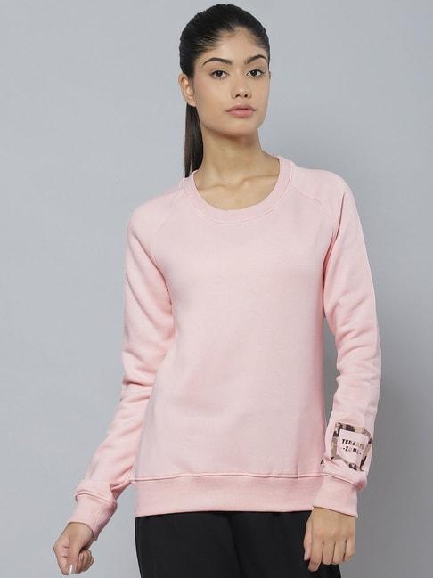 alcis-pink-logo-print-sweatshirt