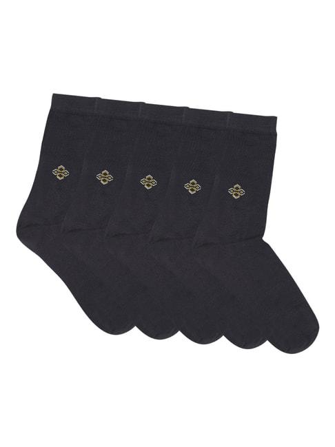 Cantabil Grey Cotton Regular Fit Printed Socks
