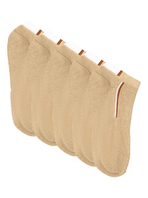 Cantabil Beige Cotton Regular Fit Printed Socks