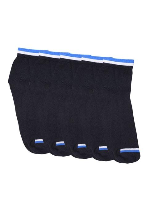 Cantabil Navy Blue Cotton Regular Fit Printed Socks
