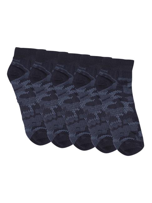 Cantabil Navy Blue Cotton Regular Fit Printed Socks
