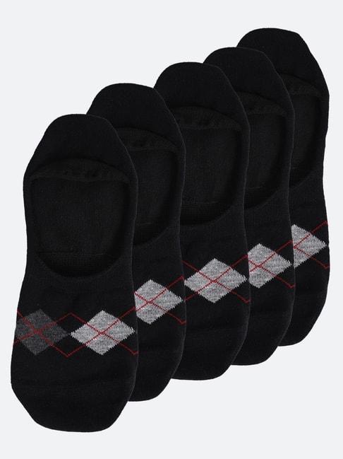 Cantabil Black Cotton Regular Fit Printed Socks