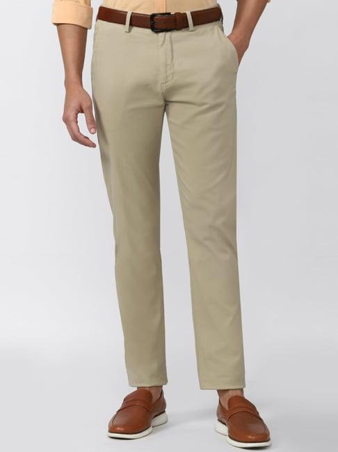 men-khaki-solid-super-slim-fit-casual-trousers