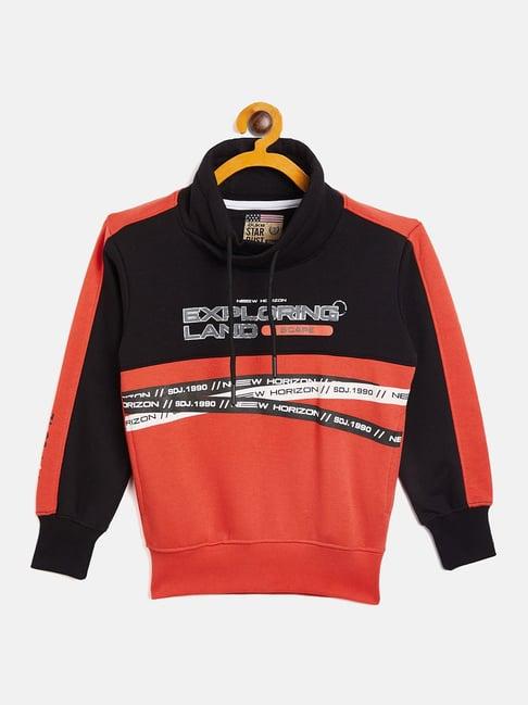 duke-kids-black-&-orange-color-block-full-sleeves-sweatshirt