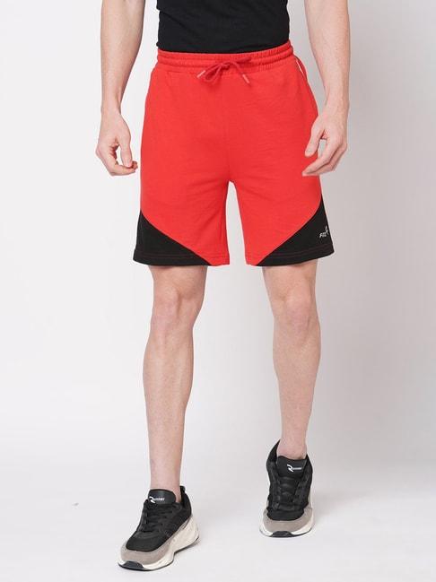 Fitz Red Slim Fit Striped Shorts