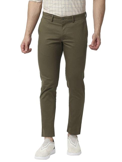 basics-brown-tapered-fit-trousers