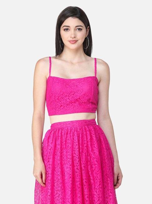 Cation Pink Self Pattern Top