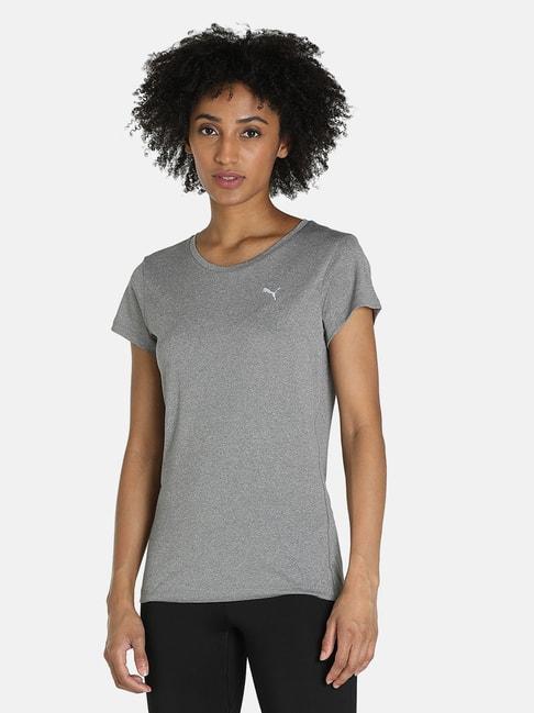 Puma Grey Logo Print T-Shirt