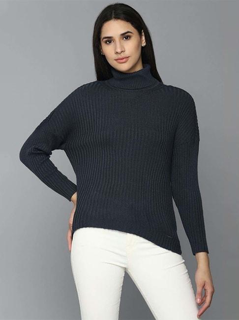 allen-solly-navy-cotton-striped-sweater