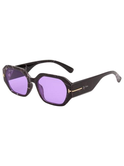 Ted Smith Purple Hexagon UV Protection Unisex Sunglasses