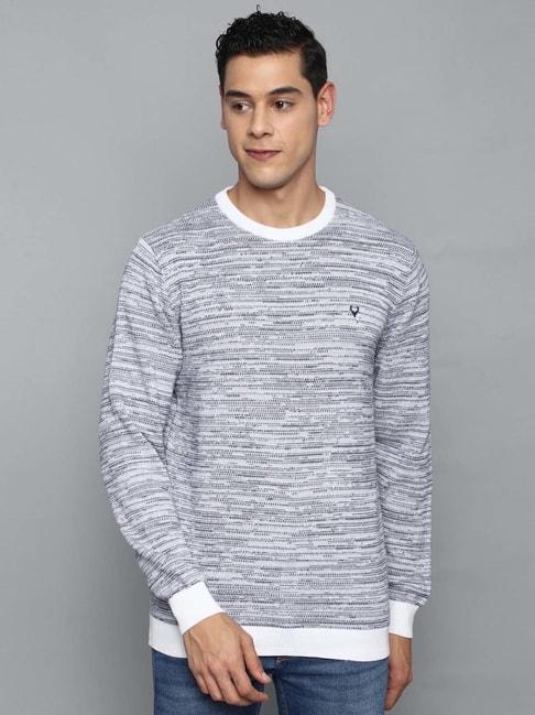 allen-solly-blue-cotton-regular-fit-striped-sweaters