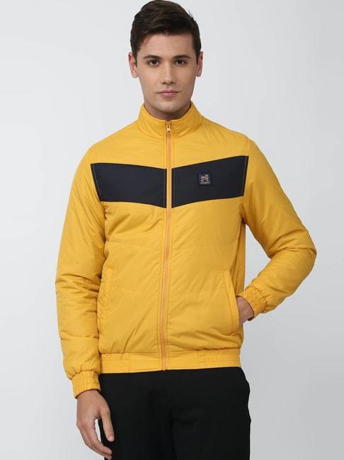 Academy By Van Heusen Yellow Slim Fit Colour Block Jacket