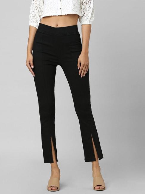 only-black-fit-&-flare-mid-rise-ankle-length-jeggings