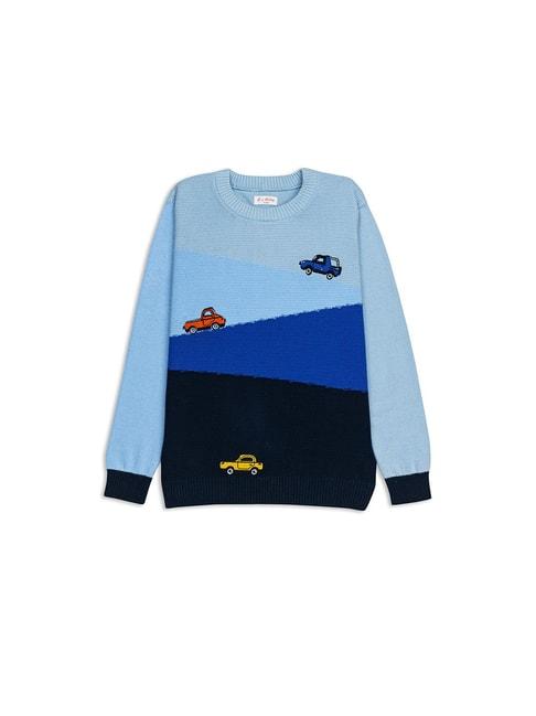 h-by-hamleys-boys-blue-color-block-full-sleeves-sweater