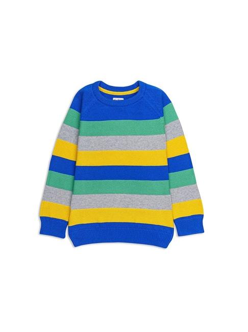 H by Hamleys Boys Multicolor Striped Full Sleeves Sweater