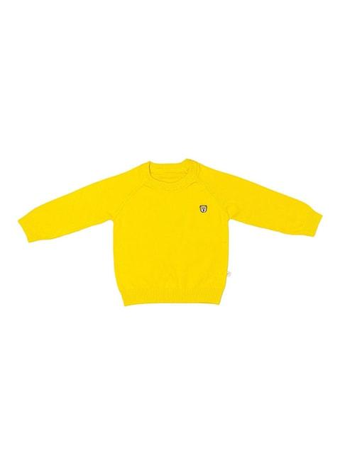 H by Hamleys Infants Boys Yellow Solid Full Sleeves Sweater